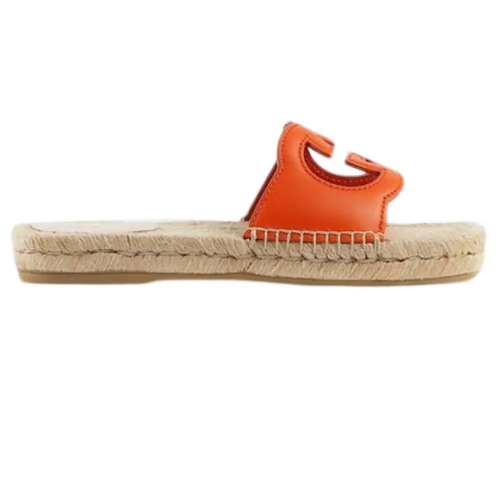 NEW IN BOX. Orange Gucci Espadrilles Slides Summer sandals - Picture 3 of 4